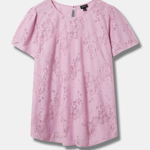 Abbey Lace Short Sleeve Blouse - Picture 1 of 5